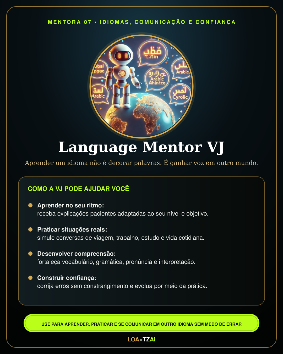 Language Mentor VJ card