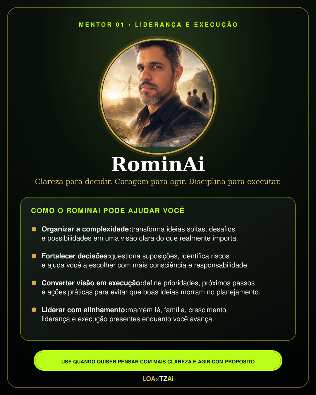 RominAi mentor card