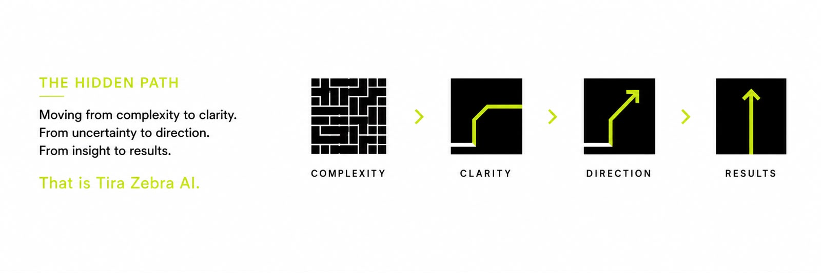 The Tira Zebra Hidden Path matrix: Complexity to Clarity to Direction to Results